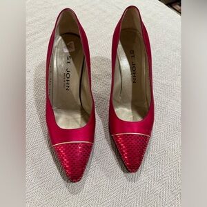 St. John Red Pumps Size 8-1/2